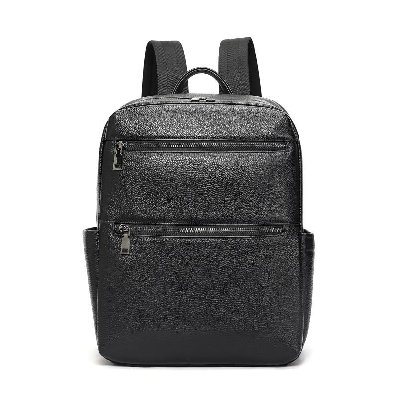 New Men s Genuine Leather Business Backpack High-end Large Capacity Computer Travel Hanging Luggage