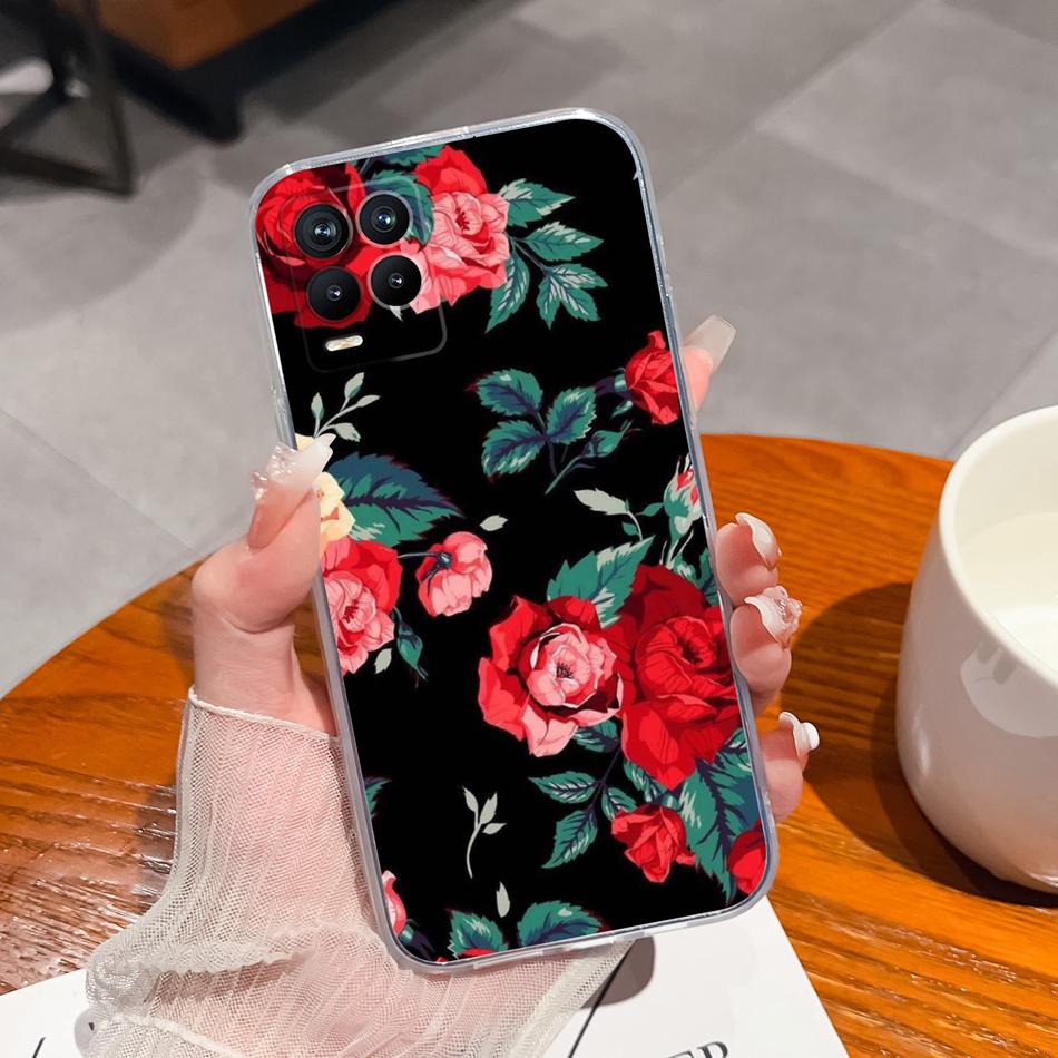 Für Realme 8 Pro Handyhülle Kreatives Tintenbild Weiches TPU Klares Silikon Anti-Drop Rückseite Für Realme8 4G 5G 8Pro Funda Capa