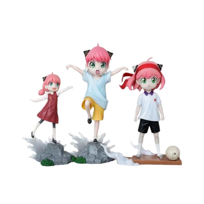 Süßes Spy x Family Anya Forger Anime Figuren Set PVC Sammlermodell Spielzeug Geburtstagsgeschenk