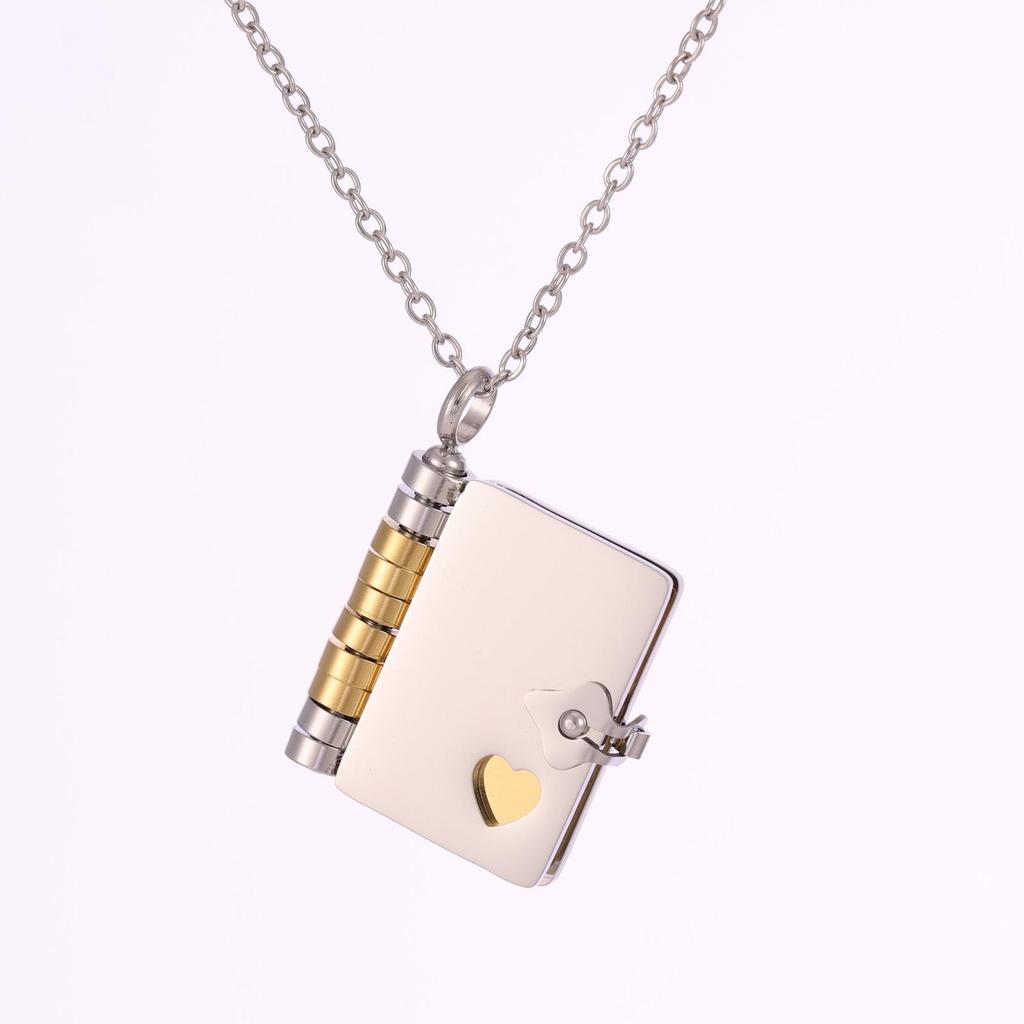 2025 Spring/Summer New Arrival: Titanium Steel Love Letter Necklace with Openable Pendant - Personalized Couple Style