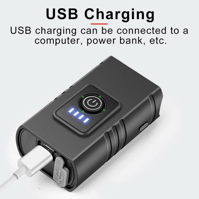 Led  Light Front Portable Usb Rechargeable Waterproof Night Flashlight Riding Accessories Tail Light