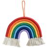 J1UL1N 1 Piece Nordic Style Room Decoration Handwoven Cotton Rope Wall Hanging Decoration Rainbow Ornament