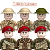 Britský kulometčík Voják Vojenské Mini Figurky Modely Dětské Hračky Stavebnice Dárek Kluci Dívky