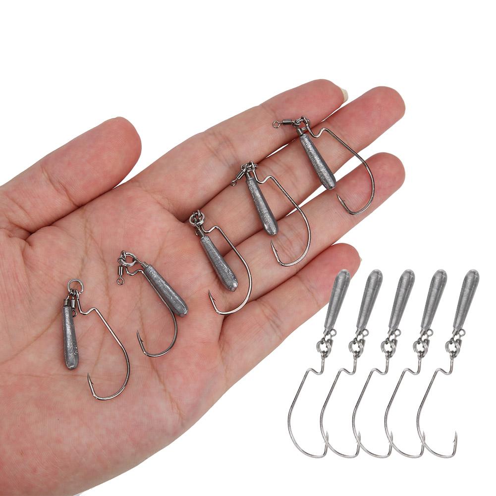 2Bag Weight HighCarbon Steel Crank Hook Lure Bait Counterweight Fishing Accessory