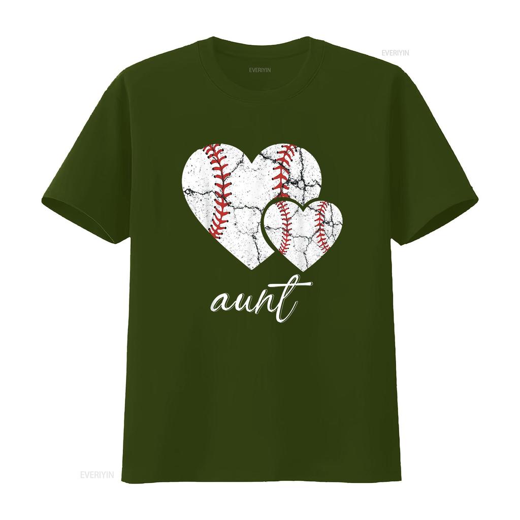 Mens T Shirt Baseball Aunt Mother s Day Black 2X Large vintage Washed Top For Everyday Wear fashion Breathable Unisex