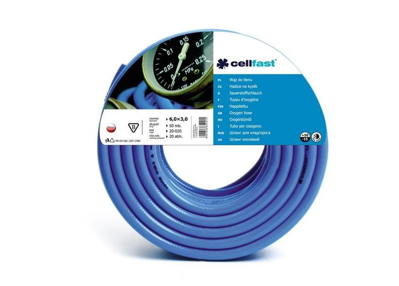 Cellfast Oxygen Hose 6.0X3.0 80M Pl ""A""