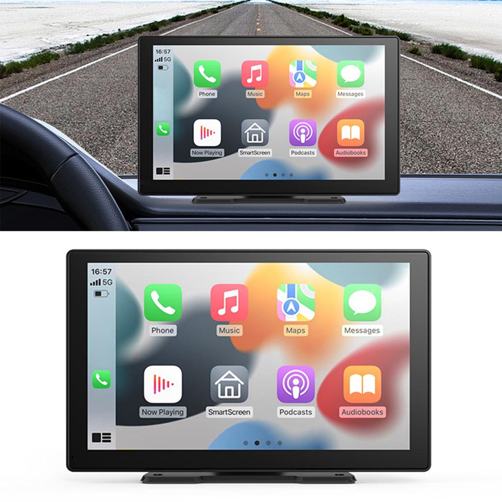 Przenośne samochodowe stereo z podwójną kamerą samochodową, 9-calowym ekranem, podwójnym odbiornikiem multimedialnym Bluetooth do CarPlay z