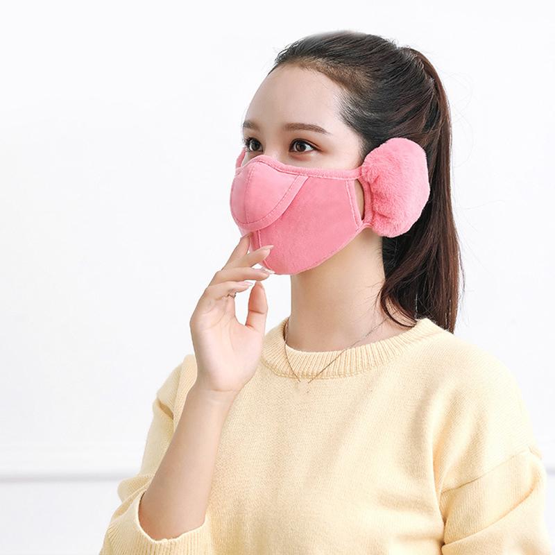 Winter Warm Mask Outdoor Windproof Skiing Cycling Face Mask Ear Protection Scarf Nose Open Breathable Face Cover Neck Warmer