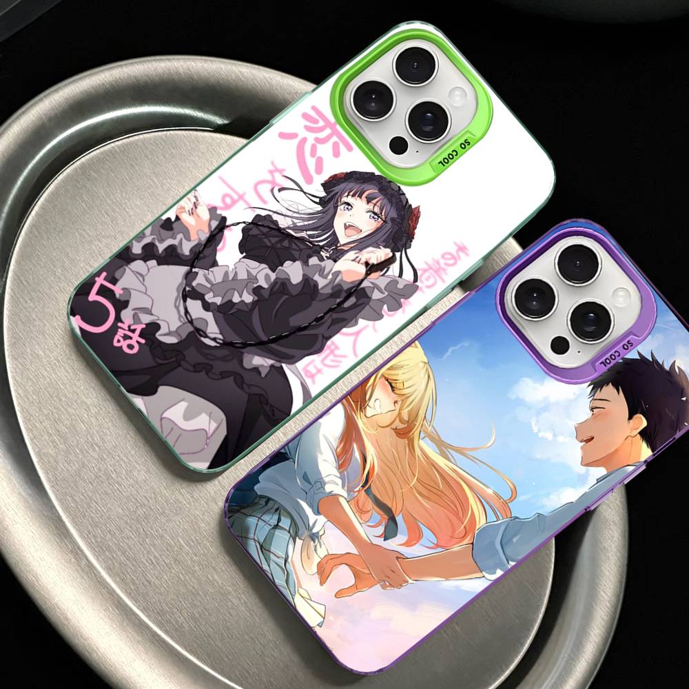 Anime My Dress Up Darling Phone Case For iPhone 16 15 14 13 12 11 Pro Max 17 Plus Colorful Cover