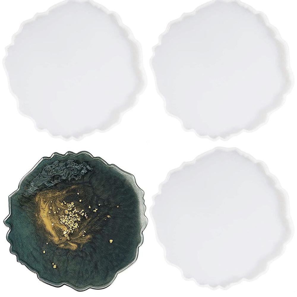 

Home Decoration Cup Mats Placemat Clay Coaster Mold Resin Casting Mold Tray Mould Pad Making Tools 1Pc