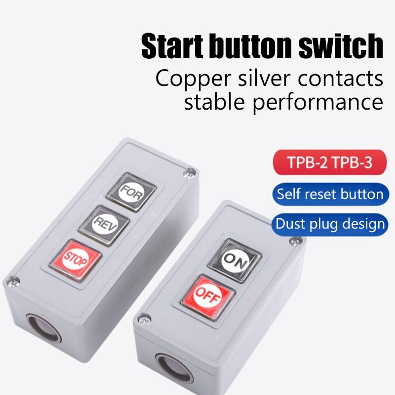 TPB-2/3 Start Stop Button Switch Box 2-position TPB-2/3 Switch Control Motor Button Box