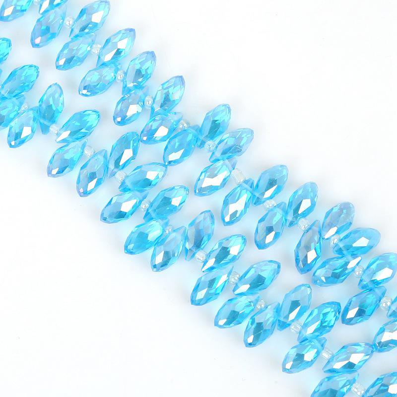 6x12mm Glas Kristall Perlen mit horizontalem Loch für DIY Schmuck & Ohrringe