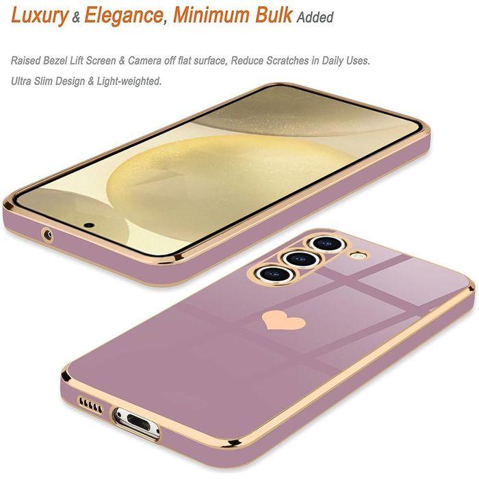 Coque de Protection - BOOLING - Samsung Galaxy A17 4G/5G - TPU Motif Cœur Antichoc Souple Violet