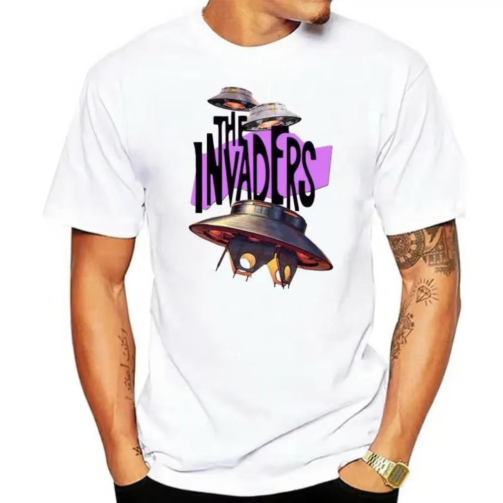 

T-SHIRT The InvadersMen ss & Women ss Tees in (LazyCarrot) classic 1960s tv series ufo flying saucers alien sci-fi men t shirt S