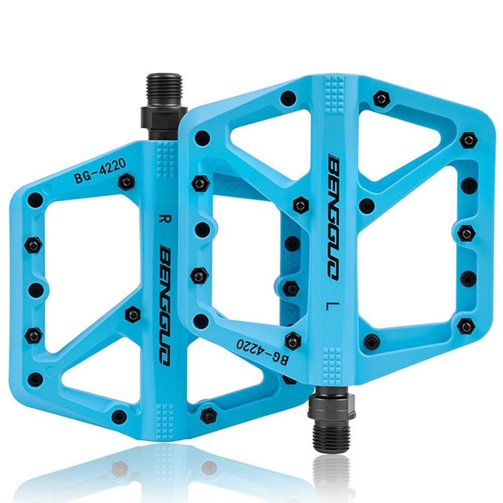 Bicycle Pedals Non-Slip Bicycle Platform Pedals Wide Platform Pedals for Mountain Bike Road Bike синий