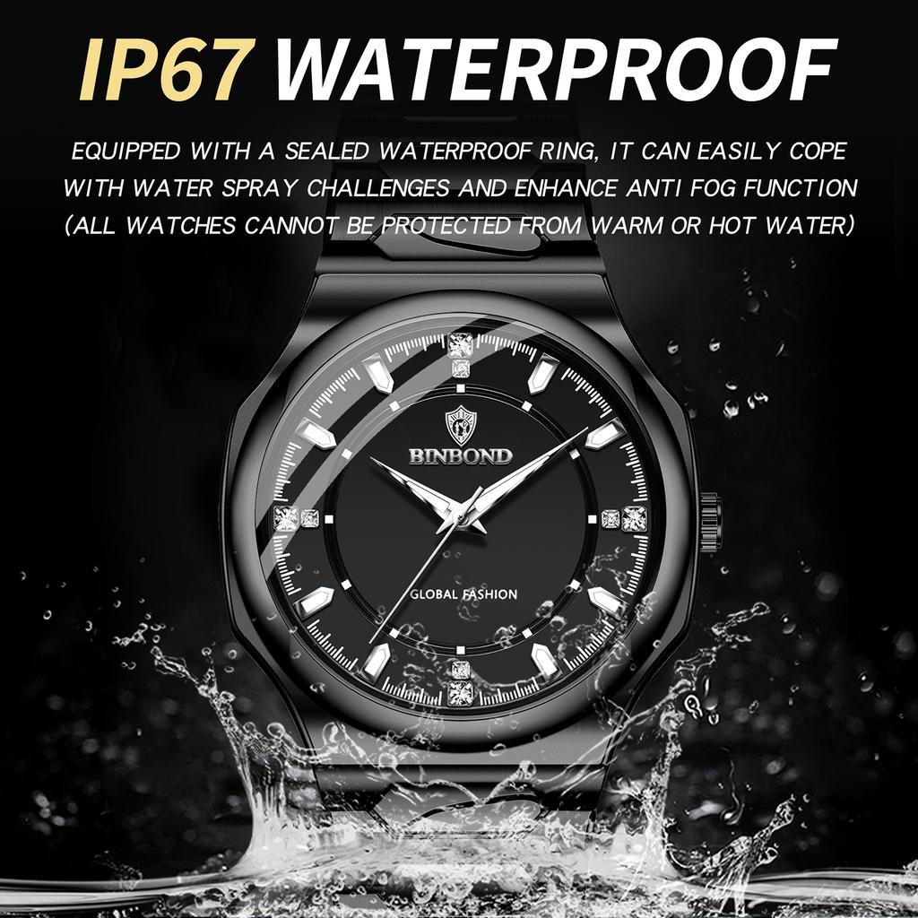 Mens Watches Luxury Luminous Waterproof Watch For Man Stainless Steel Strap Reloj