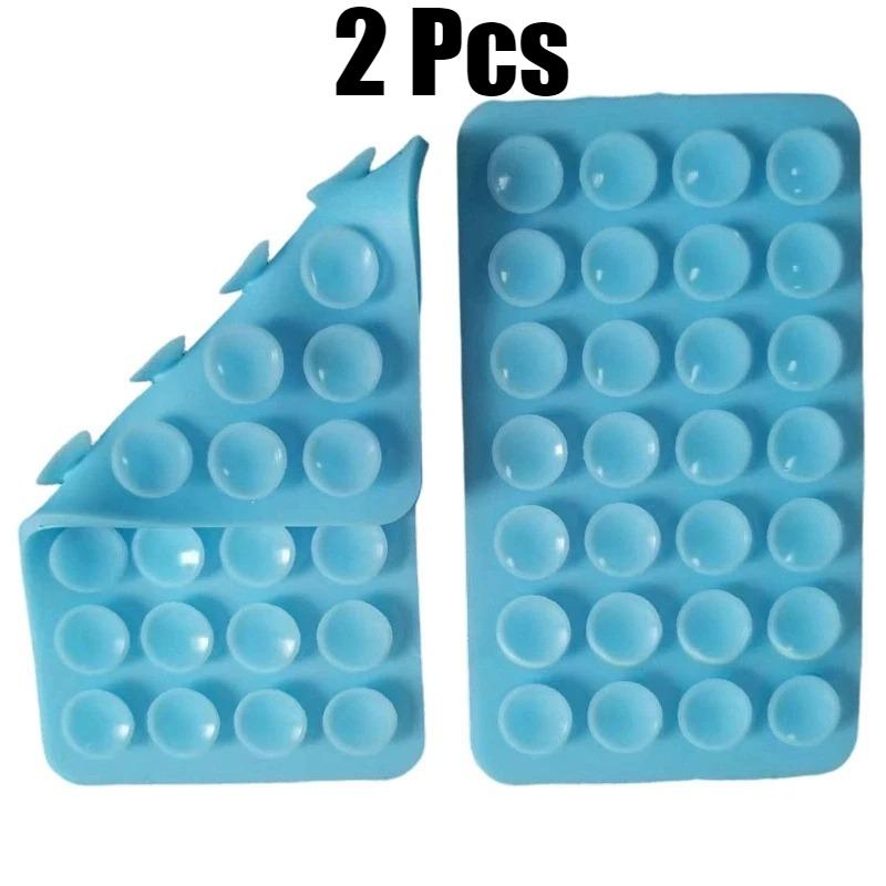 1/2Pcs New Mobile Phone Suction Cup Adhesive Pad Dual Side Silicone Backed Sucker Pad Storage Car Mounted Bracket Wall Stand