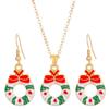 Elk Christmas  Jewelry Set Santa Xmas Dangle Earring Unique   Gift