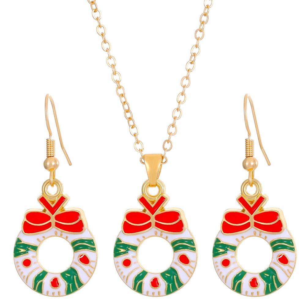 Elk Christmas  Jewelry Set Santa Xmas Dangle Earring Unique   Gift