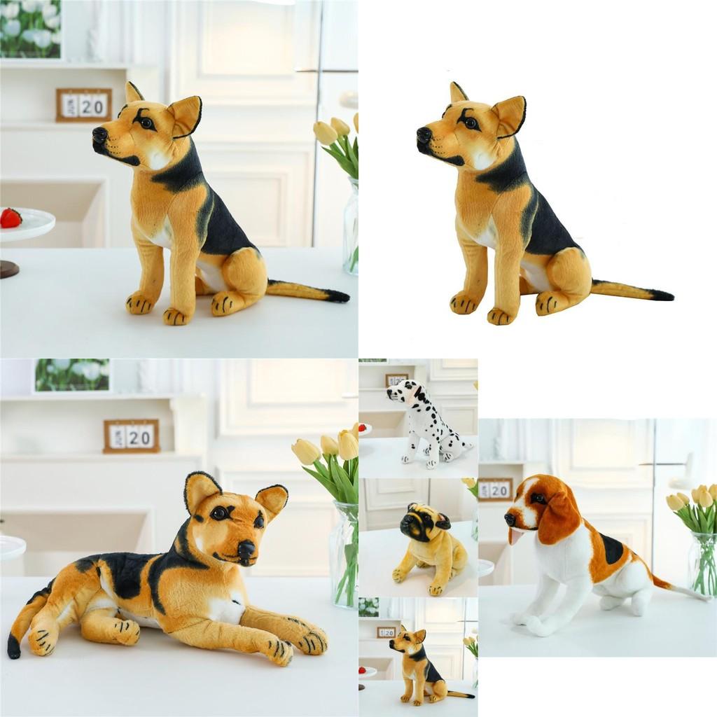 Cozy Plush Puppy Toy Realistic Sheepdog Dalmatian Shar Pei Long Ear Dog For Kids