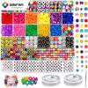 Handmade DIY Pony Bead Bracelet Kit: Complete Set of Barrel Beads for Jewelry Making