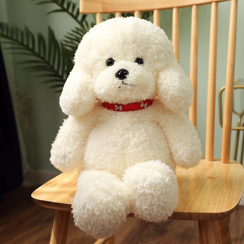 Adorable Teddy Dog Plush Toy Cute Sitting Puppy Doll For Girls Soft And Cuddly