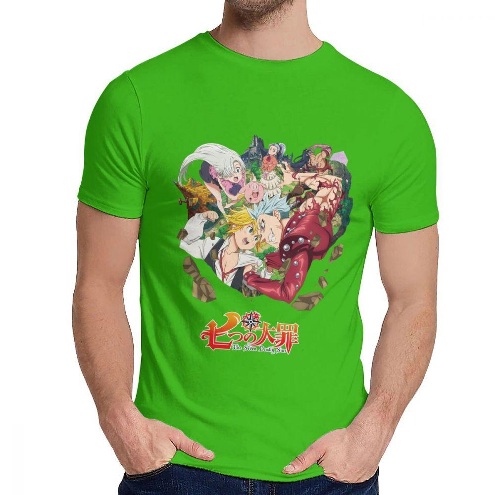 Unisex Tee Shirt The Seven Deadly Sins Comfortable Stylish Man S O Neck Cartoon Print T