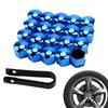 20 Pcs Car Short Nuts Wheel Lug Nut Cover Protective Cover Anti-theft Dustproof