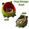 Glossy Finish Frog Jewelry Holder Wide Open Mouth Frog Storage Bowl  Dresser Organization