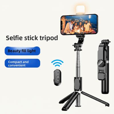 White Fill Light Phone Selfie Stick Portable Handheld Bluetooth Selfie Stick Tripod Adjustable Telescopic Selfie Stick
