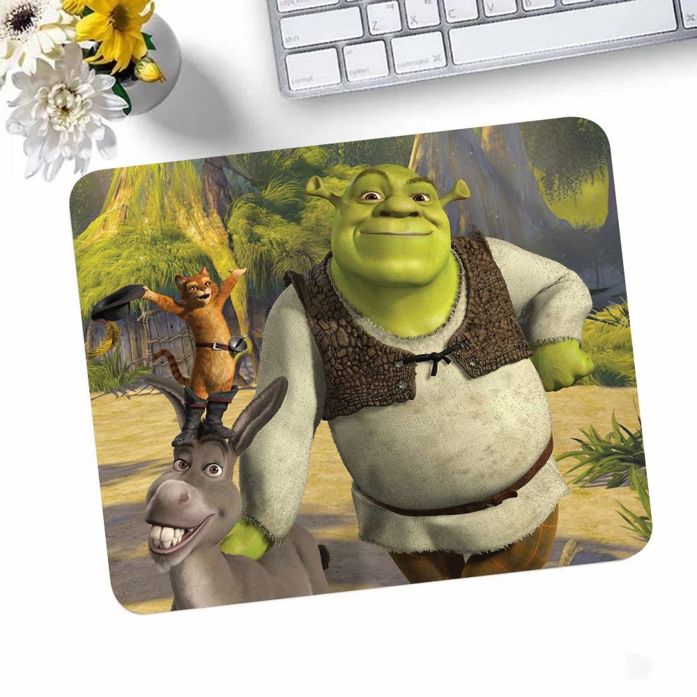 Cute Funny S-Shrek Mousepad Small LockEdge Mouse Pad For Gamers Computer Desk Pad Rectangular Anti-slip Rubber