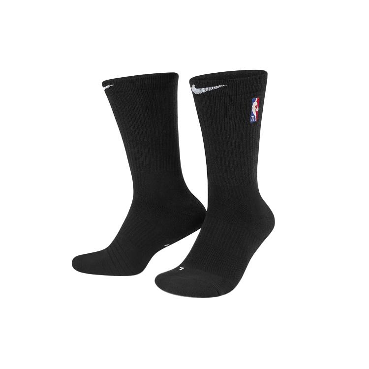 Nike Elite Crew Socks Nba Casual Sports Mid Tops Couple Style One Pair Black Unisex DA4960-010 L