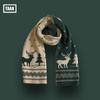 Winter Warm Scarf for Women Men Deer Elk Double-Sided Knitted Scarves Fashion Versatile Woolen Shawl Girls Christmas Present