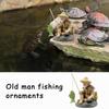 Fishing Ornament For Table Fishing Decorations Dollhouse Accessories Fish Tank Ornaments Fisherman PVC Figurine For Fish Tank