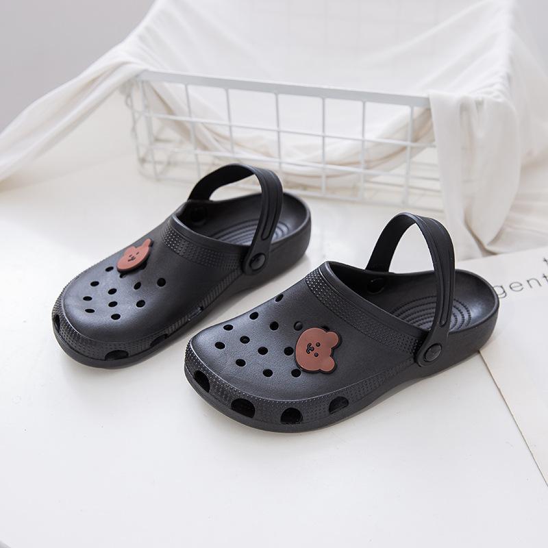 

New strawberry hole shoes women s summer fashion girl cute outer wear beach sandals bag head shoes non-slip slippers women 40/41