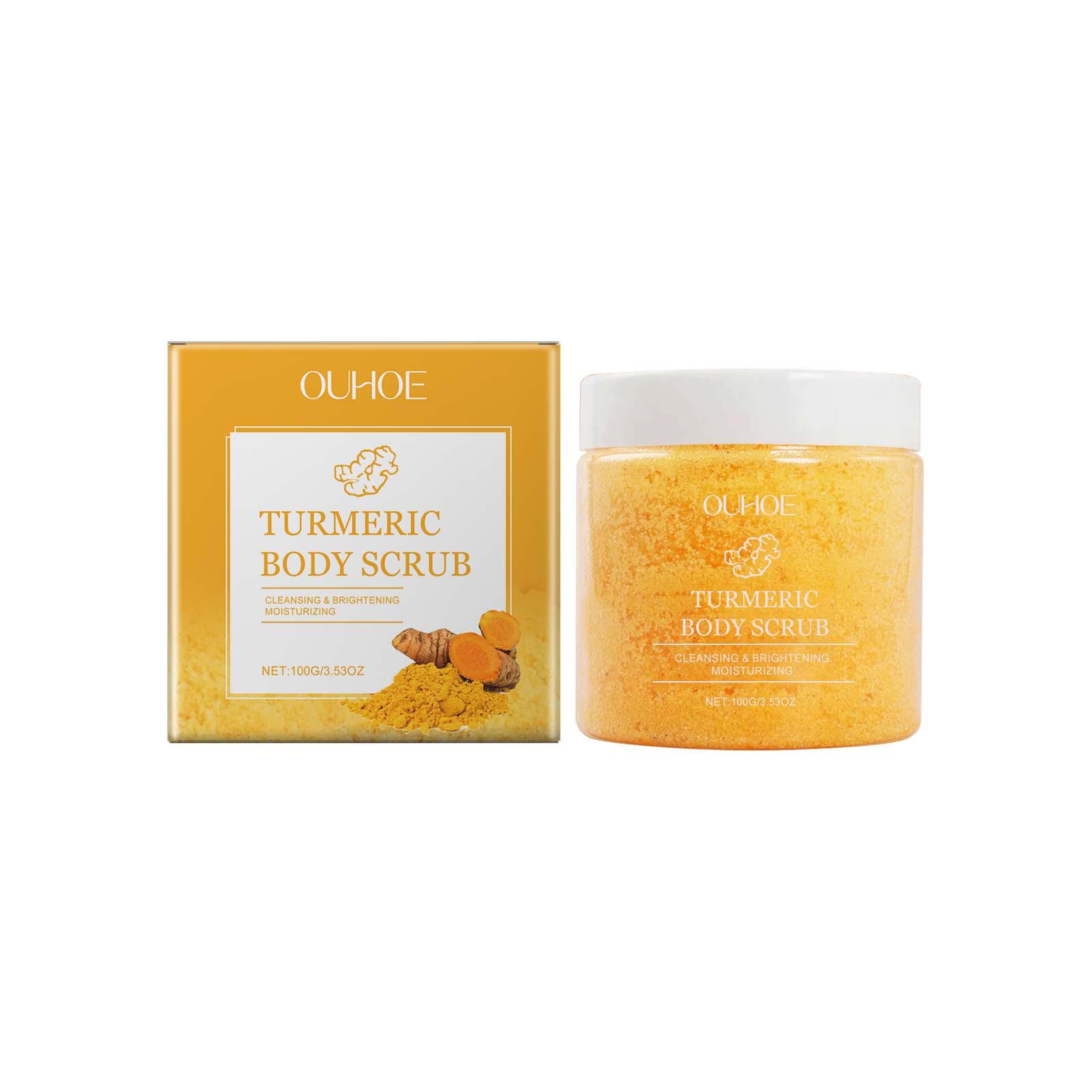 OUHOE Turmeric Body Scrub: Gentle Exfoliation, Moisturizing, Brightening for Smooth Skin