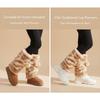 Deer Leg Warmers Furry Fur Deer Print Leg Warmer For Women Cute Animal Thicken Legwarmers For Girls
