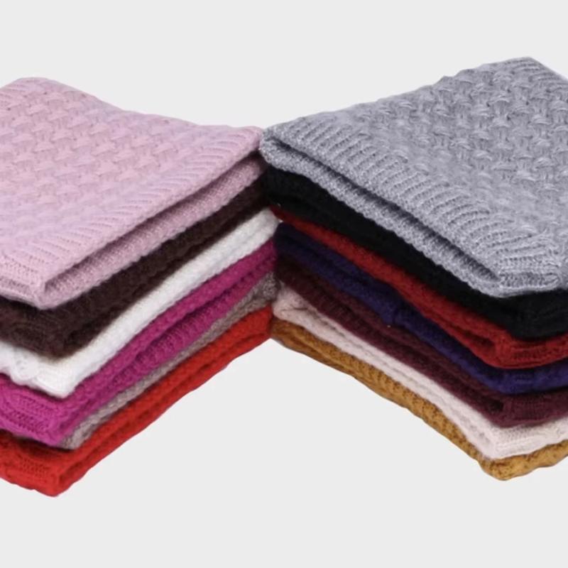 Unisex Winter Neck Scarf Knitted Thickened Wool Fluff Warm Neckerchief Protective Cervical Spine Loop Outdoor villus Ring Scarf