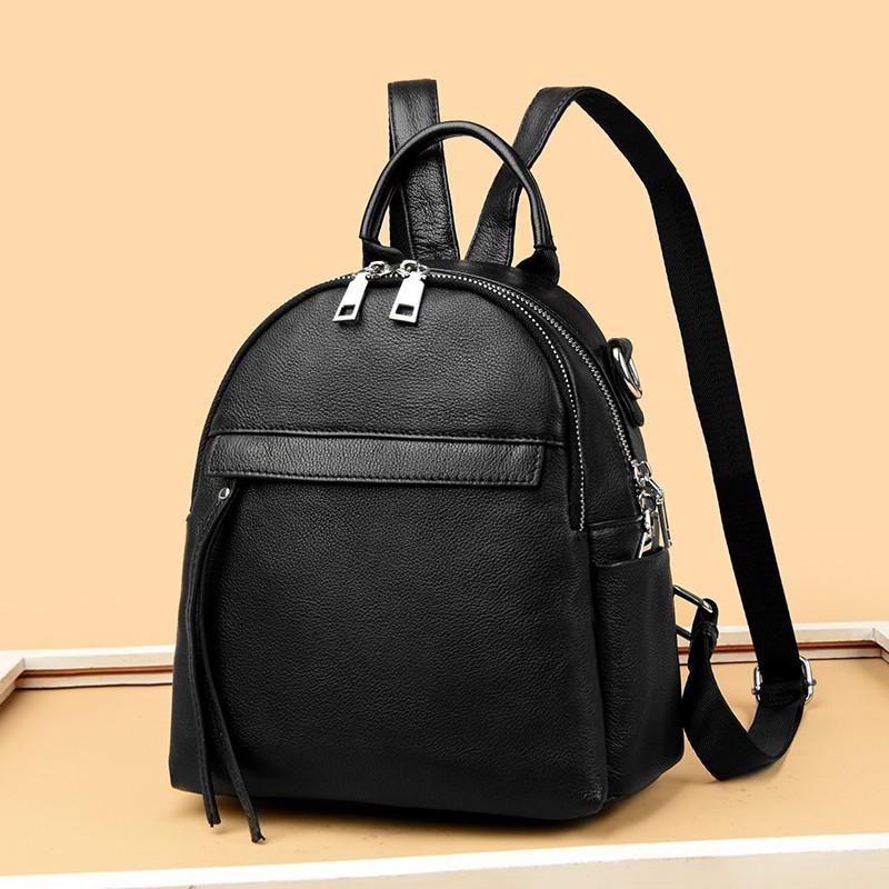 New soft leather anti-theft backpack women s bag fashionable and simple casual shoulder backpack 23*13*25