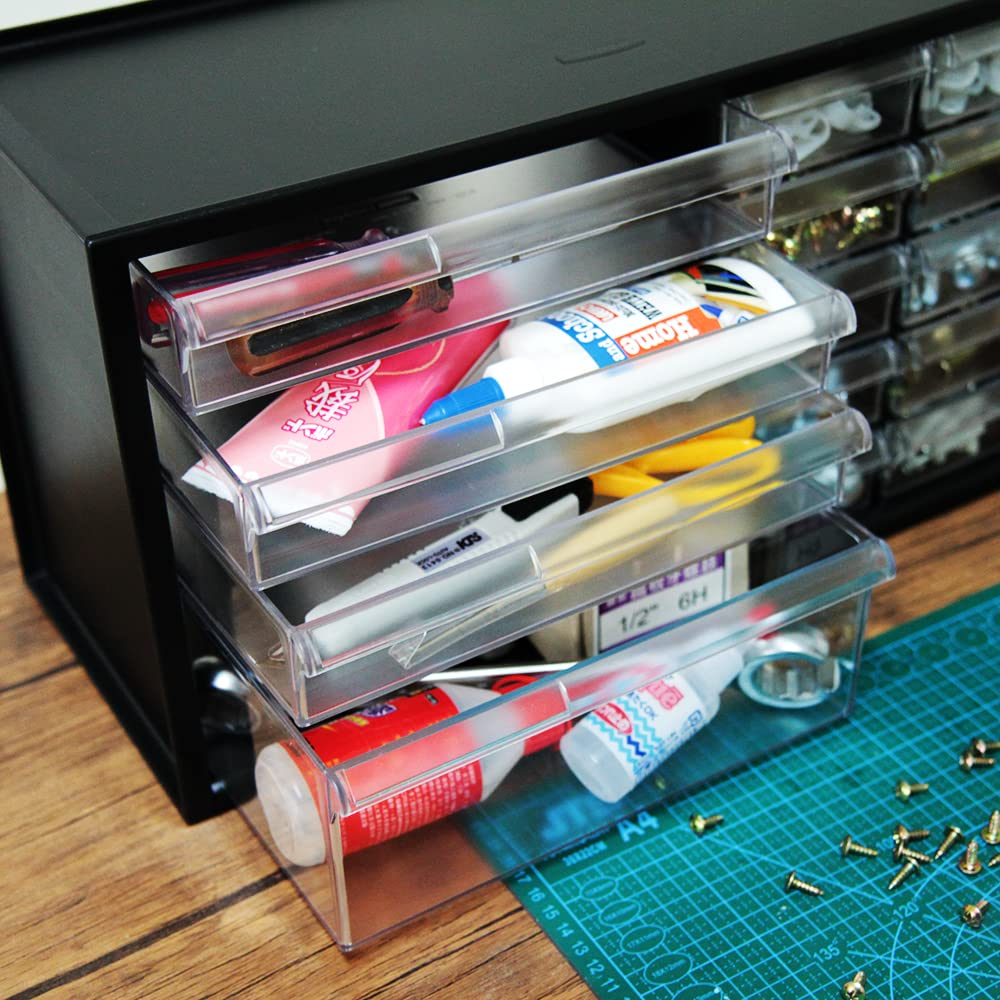 Livinbox 14 Schubladen Teilekasten Kleinteileaufbewahrung Schreibwarenaufbewahrung Plastikmodelle Elektronische Bauteile Modellwerkzeuge Künstlerbedarf Aufbewahrungskoffer