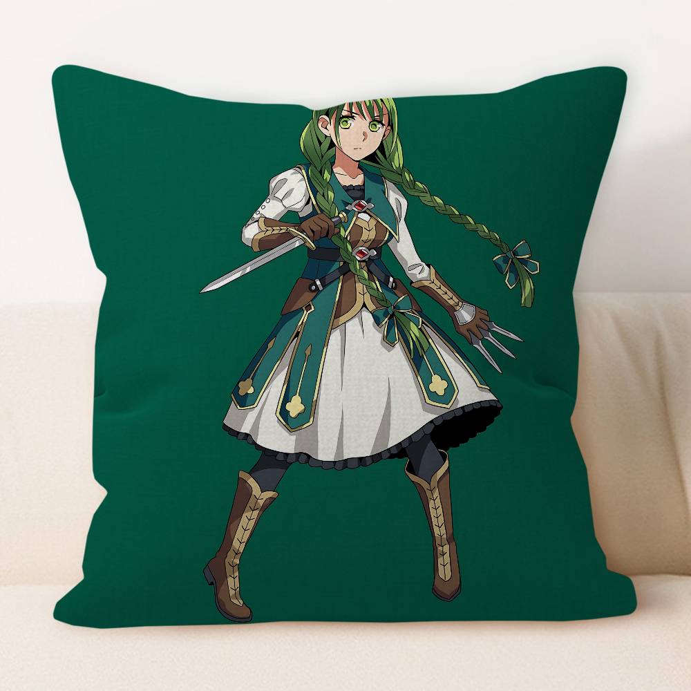 The Rising Of The Shield Hero Pillow Case Square Cushion Cover 3D Soft Plush Throw Pillowcase Living Room Sofa Bedroom Home