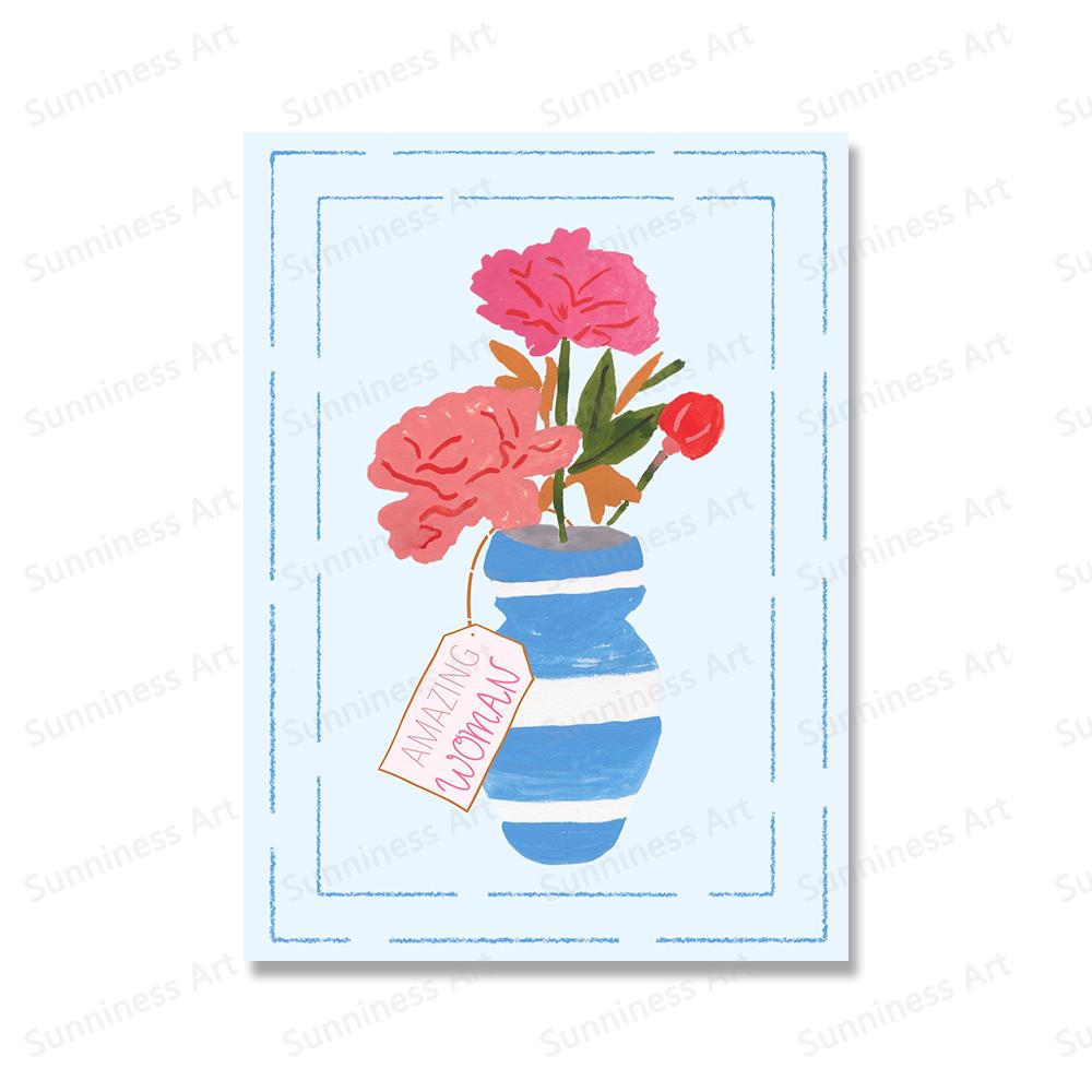 Pink Bike Balloon Poster Nursery Prints Wall Art Canvas Painting Still Life Cherry Cake Flowers Figs Fruit for Living Room Decor