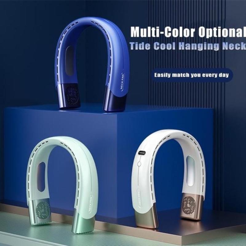 Ventilator portabil pentru gât cu semiconductor de răcire, reîncărcabil, 4000 mAh, fără lame, fără lame, pentru gât (1200/4000mAh două dimensiuni)