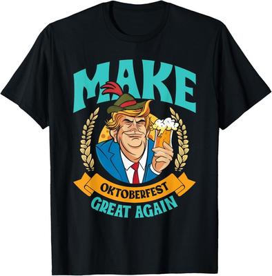NEW LIMITED Munich Oktoberfest MAKE OCTOBER FEST GREAT AGAIN USA T-Shirt S-3XL Unisex T-Shirt