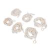 6er Pack Makramee Pflanzenampel Baumwolle Blumentopfhalter Indoor Hängepflanzkorb mit Holzperlen