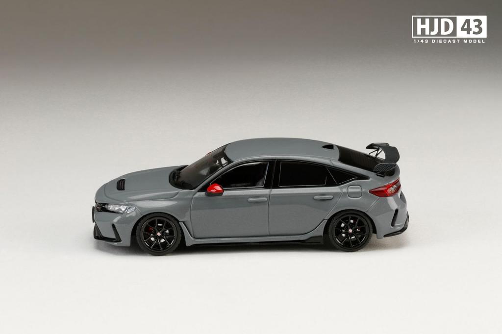 HobbyJAPAN HJD43 Scale Honda Civic Type R Racing Black Package with OEM Sonic Gray Finished HJD431004GM 1/43 (FL5) Options, Pearl, Model,