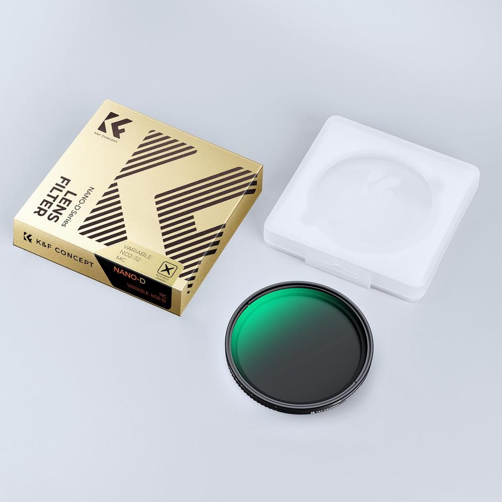 CONCEPT 67mm Variable ND Light Reduction Irregularity Variable AGC Optical and Thin Ideal for Video and Landscape Photography K&F Filter, ND2-ND32,