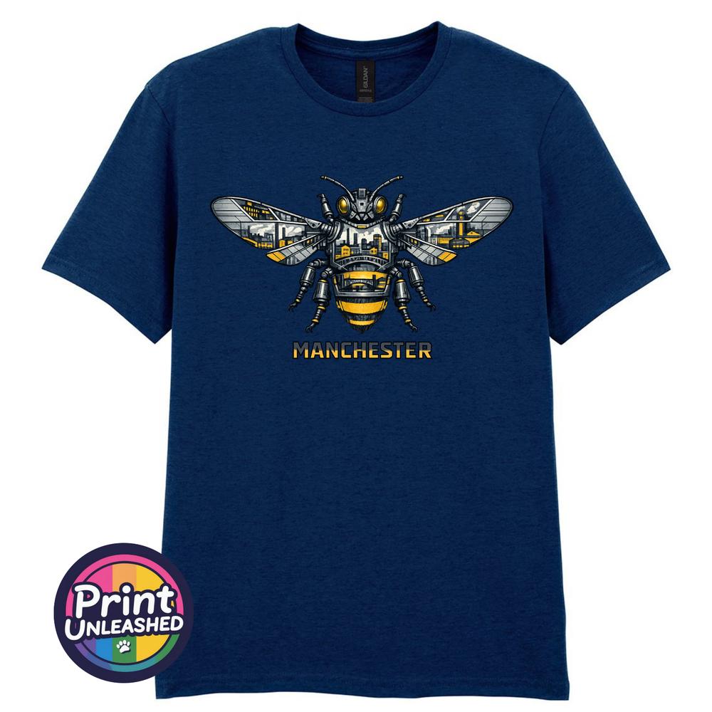 Unisexchester Worker Bee TShirt Industrial Cityscape Graphic Tee Gift Unisex S2XL M