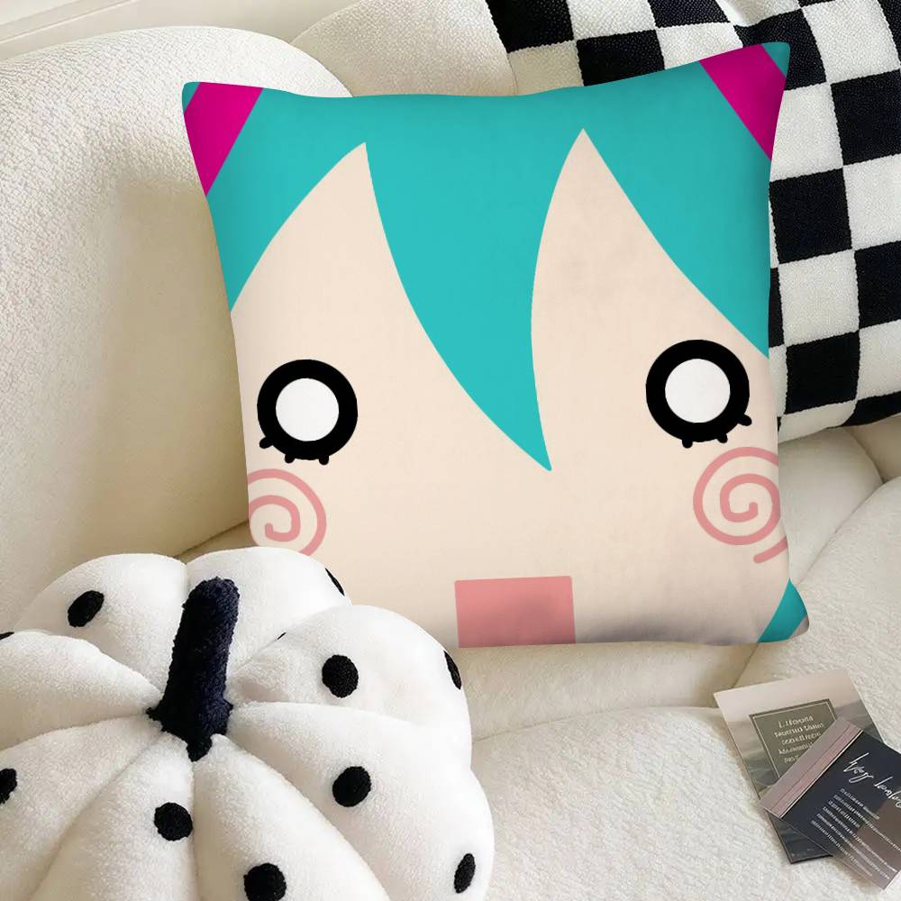 CuteMMikukawaii Pillow Case Fashion Square Pillowcase Bedroom Sofa Room Ins Decoration Leisure