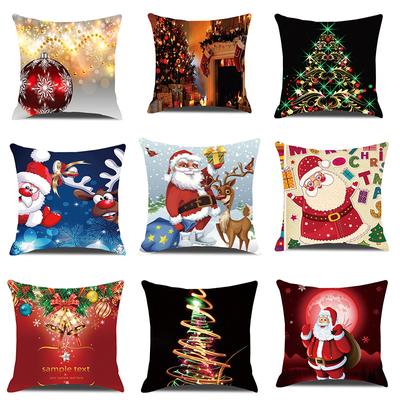 Amazon Grenzüberschreitende Weihnachts-Kissenhülle Auto-Kissen Sofa-Kissen Kann angepasst werden